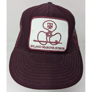 Vintage Texas A&M Maritime Academy Trucker Hat Cap Inland Marine School Patch